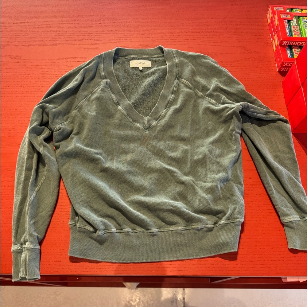 The Great Teal V Neck Sweater. Size 1.
